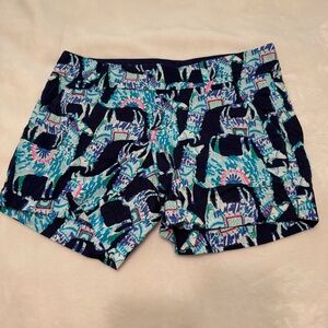 Lilly Pulitzer Callahan Stretch Shorts in Navy Blue Alpaca My Bags